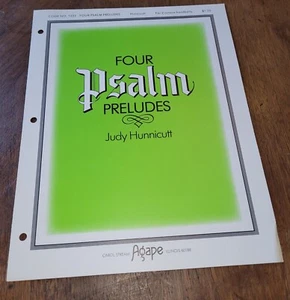 Four Psalm Preludes  Judy Hunnicut Ephemera Spiritual Sheet Music For 2... - Picture 1 of 3