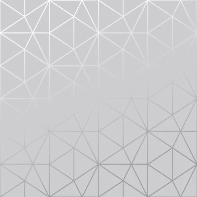DIRECT WALLPAPERS Papier Peint Géométrique Triangle Métro Gris / Argent - WOW006 Luxe