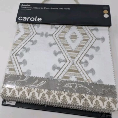 FABRIC SAMPLE BOOK Carole Fabrics Ash Oak Prints Scrap Junk Journal Scrapbooking - Image 1 of 4