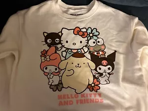 Brand New Hello Kitty & Friends Sweatshirt Cream White S M L XL - Picture 1 of 3