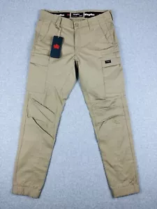 KingGee NWT Men's Workcool Pro Cuffed Cargo Pants Size 34 Khaki Ripstop Stretch - Picture 1 of 20
