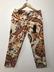 Gucci Abstract Print Cropped Trousers UK 10 IT 42 £450 Multicoloured