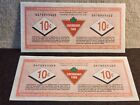 10 CENT CANADIAN TIRE COUPON CONSECUTIVE SERIAL NUMBERS
