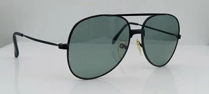 Vintage Black Pilot Sunglasses Frames - Picture 1 of 5