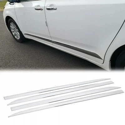 4 PCS Outside Door Body Side ABS Molding Chrome Trim For Toyota SIENNA 2011-2020 - Image 1 of 4