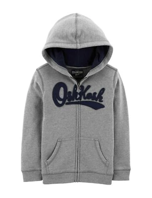 OshKosh B'Gosh Boys Heritage Logo Full Zip Hooded Sweatshirt NWT 4/5  6  7 10/12 - Image 1 of 4