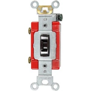 LEVITON 20 Amp AC Toggle Locking Switch NOS 20A-120V/277V AC Only Single Pole HD - Picture 1 of 4