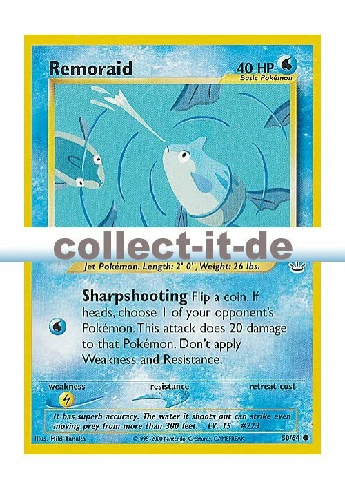 Pokemon Neo Revelation 50/64 - Remoraid Englisch - Bild 1 von 1