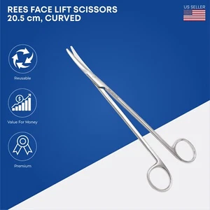 REES Facelift Schere 20,5 cm gebogen Premium chirurgische Instrumente - Bild 1 von 2