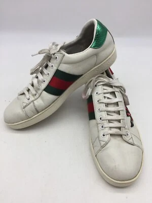 Auténticas Tenis Deportivas Gucci Italia Para Hombre Blanco As Tachonado Talla 42 456229 Foto 1 de 4