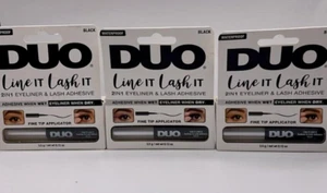 3PK Duo Line It Lash It 2 In 1 Eyeliner & Lash Adhesive ~ #66949 ~ 0.12 OZ EACH - Picture 1 of 3