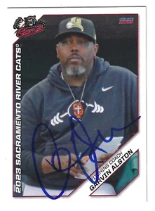 GARVIN ALSTON SACRAMENTO RIVER CATS SIGNED 2023 CARD COLORADO ROCKIES SF GIANTS - Picture 1 of 1