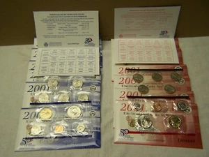 (6) 2001 U.S.uncirculated  Mint Set P&D In Original Envelopes W/COA - Picture 1 of 2