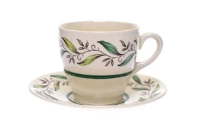 Royal Doulton Almond Willow Demitasse Cup & Saucer 2.5" - Picture 1 of 2
