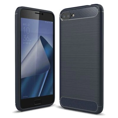 Custodia TPU Carbonio Asus Zenfone 4 Max ZC554KL Blu - Immagine 1 di 4