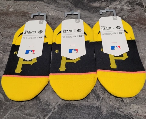 3 Pack - Stance Pittsburgh Pirates Women's Invisible No Show Socks Size M 6-8.5 Cover