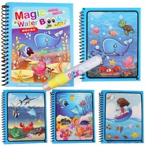 Magic Water Drawing Book Coloring Book Pen Painting Drawing Board Kids Toys Gift - Picture 1 of 7