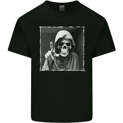 Sensenmann Totenkopf Herren Baumwolle T-Shirt - Bild 1 von 2