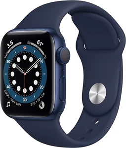 Apple Watch Series 6 (GPS) 40mm Blue Aluminum Case with Deep Navy Band *Grade D* - Photo 1 sur 1