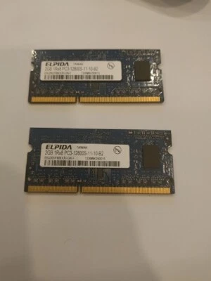 Elpida 4 Gb (2x 2GB) 1Rx8 PC3-12800S-11-10-B2 RAM - Image 1 of 3