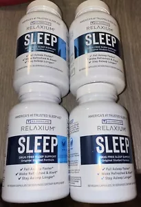 4 Bottles Of Relaxium Natural Sleep Aid Drug Free Non Habit Forming Sleep Supp - Picture 1 of 1