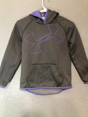 UNDER ARMOUR HOODIE 女孩 青少年 中号 灰色 完好 — 第 1/4 张图片