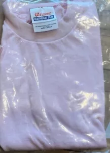 HANES HEAVYWEIGHT 50/50 SHORT SLEEVE PINK SHIRT - YOUTH -S- 6-8 - Picture 1 of 2