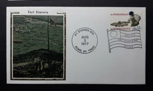 US Scott #1719, 1977 13c, On US Cover KSC Silk Cachet Am. Revolution Series, Rom - Picture 1 of 3