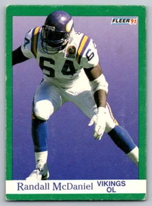 # 286 Randall McDaniel Minnesota Vikings 1991 Fleer - Picture 1 of 2