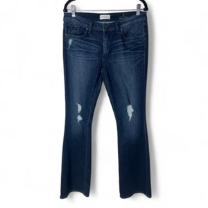 Greywire - Women's Waverly Bootcut Distressed Jeans Dark Blue - Sz. 30 - Picture 1 of 8