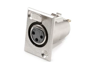 Presa da incasso XLR 3 poli con contatti dorati - Foto 1 di 1