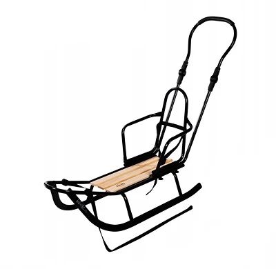 Schlitten Lenkschlitten für Kinder Schlitten mit Lehne und Fußsack Wolle Polar - Bild 1 von 4