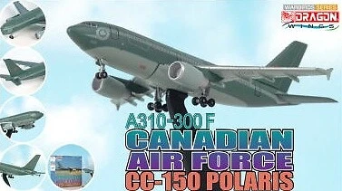 Dragon Warbirds CANADIAN AIR FORCE A310-300F CC-150 POLARIS modellino 1/400 - Immagine 1 di 1