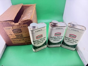 3 NOS Vintage Texaco Kühler Anti Rost & Wasserpumpe Schmiermittel 8oz VOLL MIT BOX - Bild 1 von 9