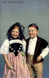 Ak Berner Oberland, Bueb und Meidschi, Schweizerische Tracht - 4594700 - Bild 1 von 2