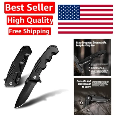 Folding knife pocket knife Spring open Assist survival hunting tactical knife - Image 1 of 4