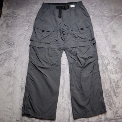 Calça Eddie Bauer Masculina S 30 Cinza Conversível Zíper Shorts Esporte Ao Ar Livre - Imagem 1 de 4