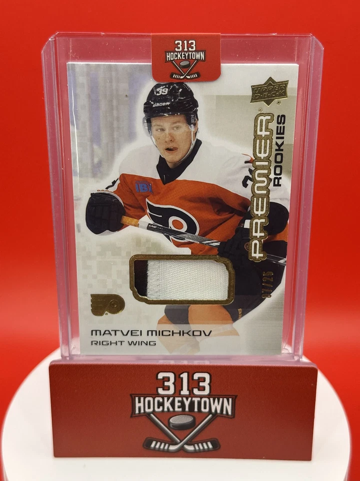 Matvei Michkov 2024-25 UD Premier GOLD Rookie Jersey /25 Philadelphia Flyers - Image 1 of 2