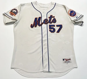 Majestic Authentic MLB 2008 New York Mets SANTANA #57 Jersey Sz 52 White USA - Picture 1 of 12
