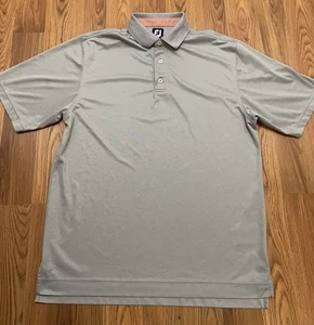 FootJoy Polo Mens Large Performance Golf Stretch Heather Gray - Picture 1 of 10