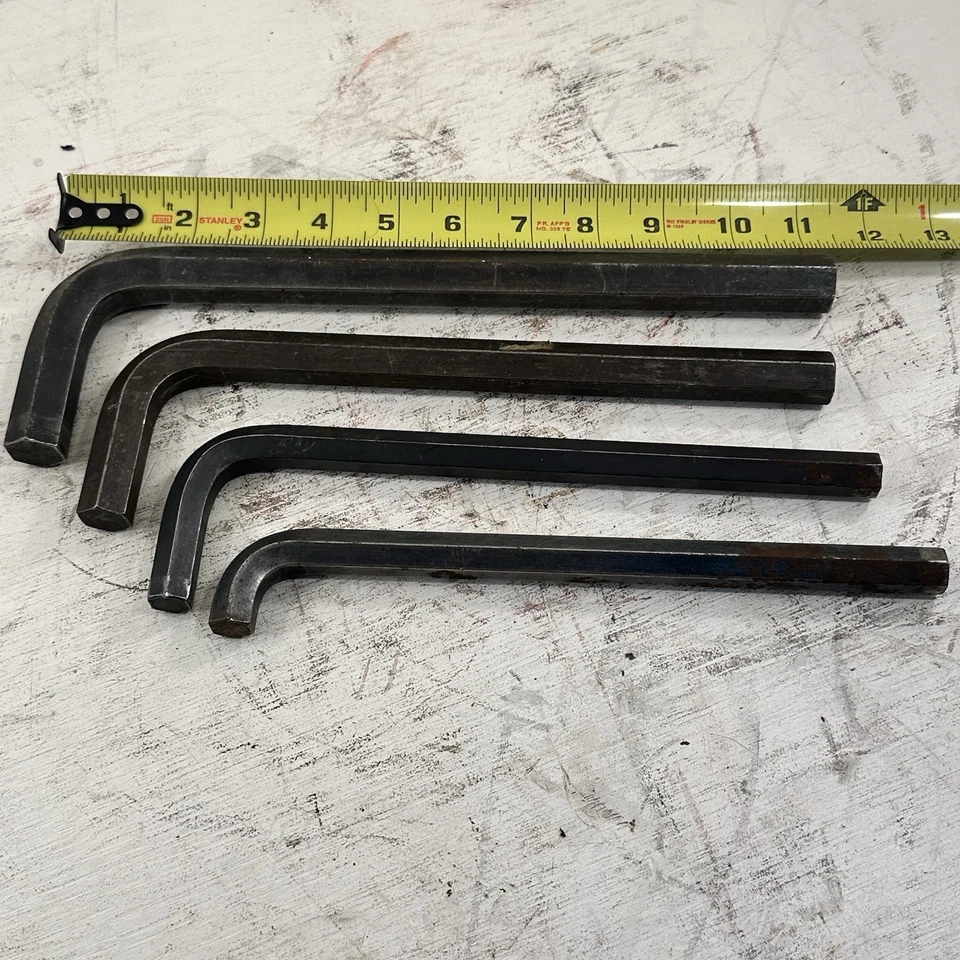 Lot Of (4) LARGE Allen Wrenches 19MM 17MM 14MM UNB USA Hand Tools - Image 1 of 4