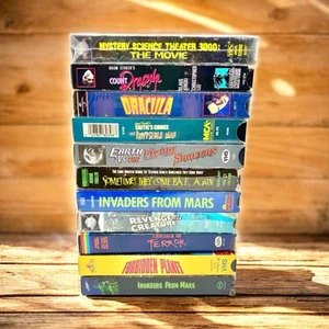 11 Horror Sci Fi VHS Movie. Dracula Invisible Man Invaders Mars Bram Stoker - Picture 1 of 12