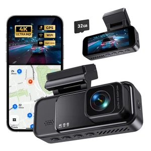 4K Dash Cam Front, Built-in WiFi GPS, Dash for Cars, 3.2" IPS Screen Dashcam ... - Bild 1 von 8