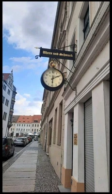 Außenuhr Jewelier Schaufenster Werbung Firma HEMMER, Funkuhr - Bild 1 von 4