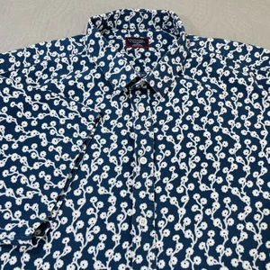 Untuckit Camicia Uomo 3XL Alta Azal 41058 Bottoni Casual Floreale Manica Lunga - Foto 1 di 7