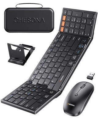 Foldable Keyboard and Mouse Combo - Ultra Slim 600g with 2.4G+Dual Bluetooth ... - Image 1 of 4