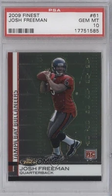 2009 Topps Finest Josh Freeman #61 PSA 10 GEM MT Rookie RC - Image 1 of 2
