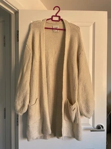 Abercrombie And Fitch Cream Cardigan Medium - Picture 1 of 3
