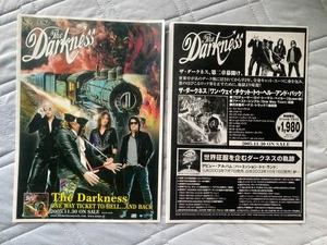 The DARKNESS Japan 2005 mini-poster ONE WAY TICKET TO HELL ... Justin HAWKINS - Picture 1 of 3