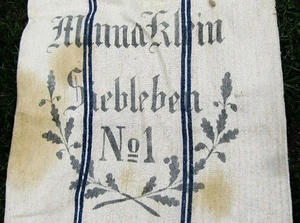 Großer alter MEHLSACK Sack Minna Klein SIEBLEBEN bei Gotha LEINENSACK um 1900 - Bild 1 von 4